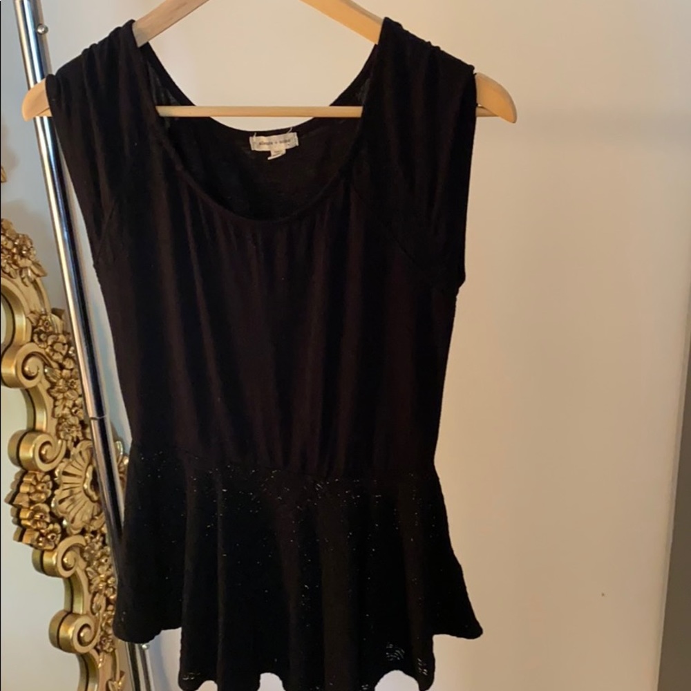 Silence + Noice Romantic Black Shirt